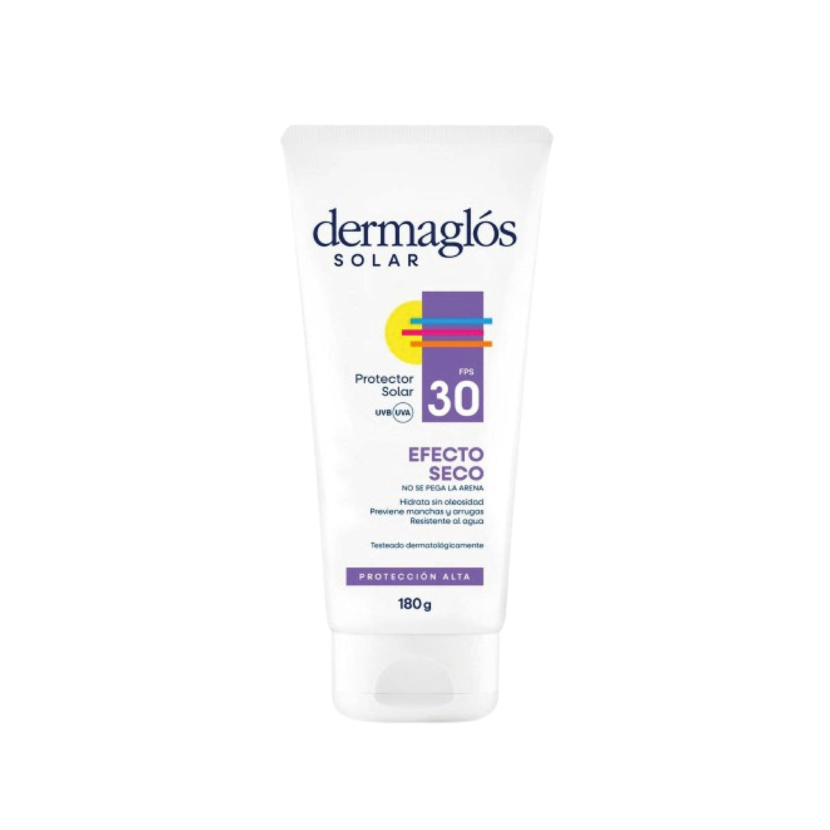 Protector Solar Emulsión Dermaglos Efecto Seco FPS 30 180 ml