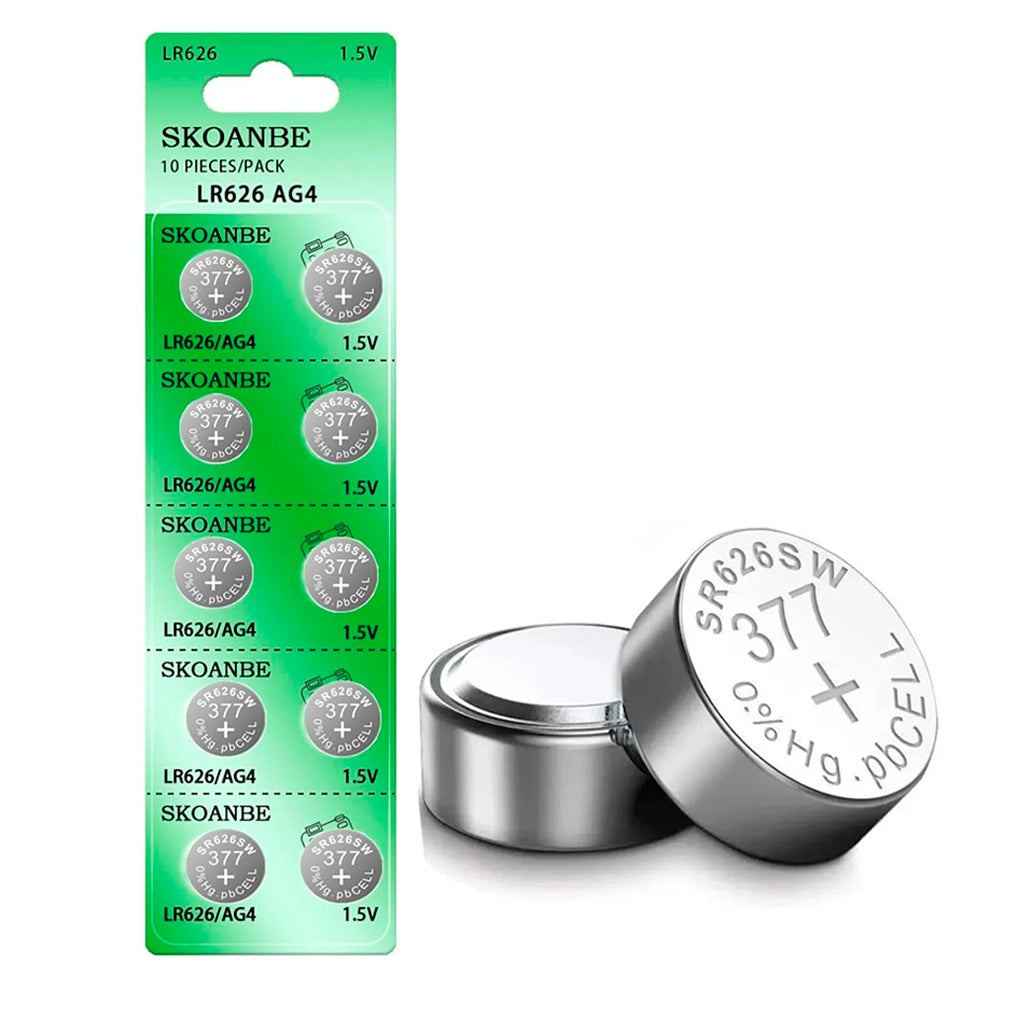 Pila Soda Bateria Alcalina LR 626 - AG4 1,5V 10 u