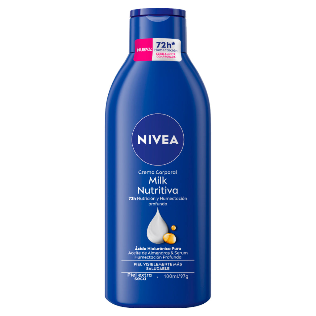 Crema Corporal Nivea Milk Nutritiva 100 ml