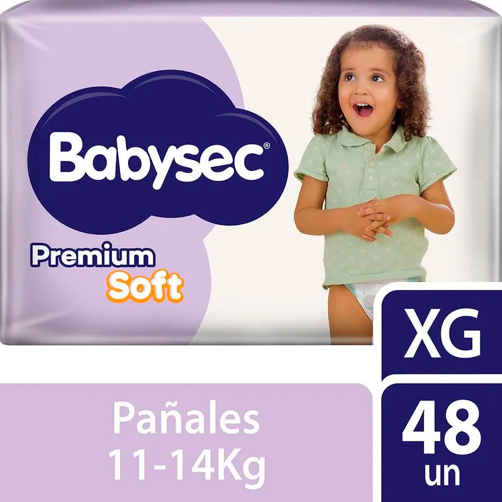 Pañales Babysec Premium Soft XG 48 u