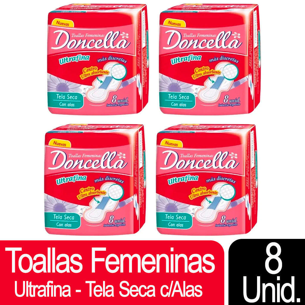 Toallas Femeninas Doncella Pocket Ultrafina 8 u