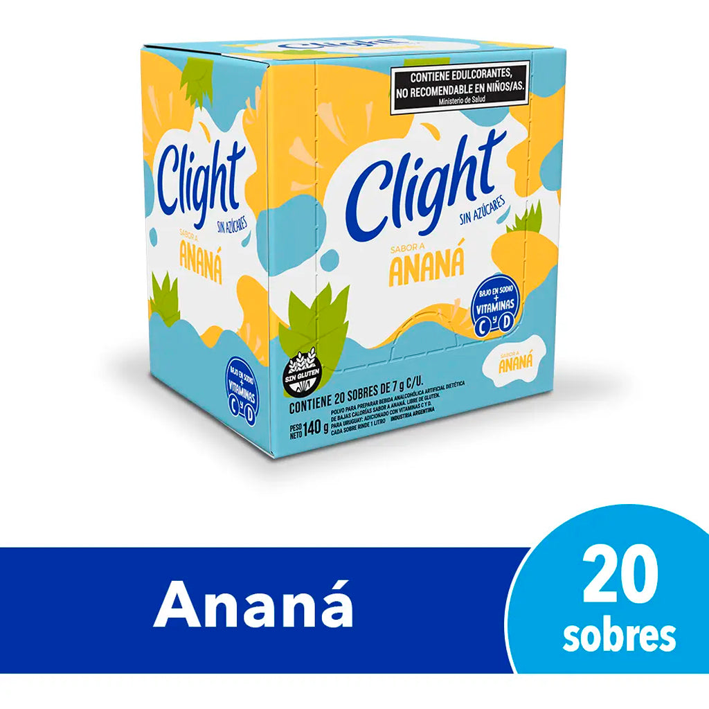 Jugo en Polvo Clight Sabor Anana Rinde 1 Lts 7,5 g