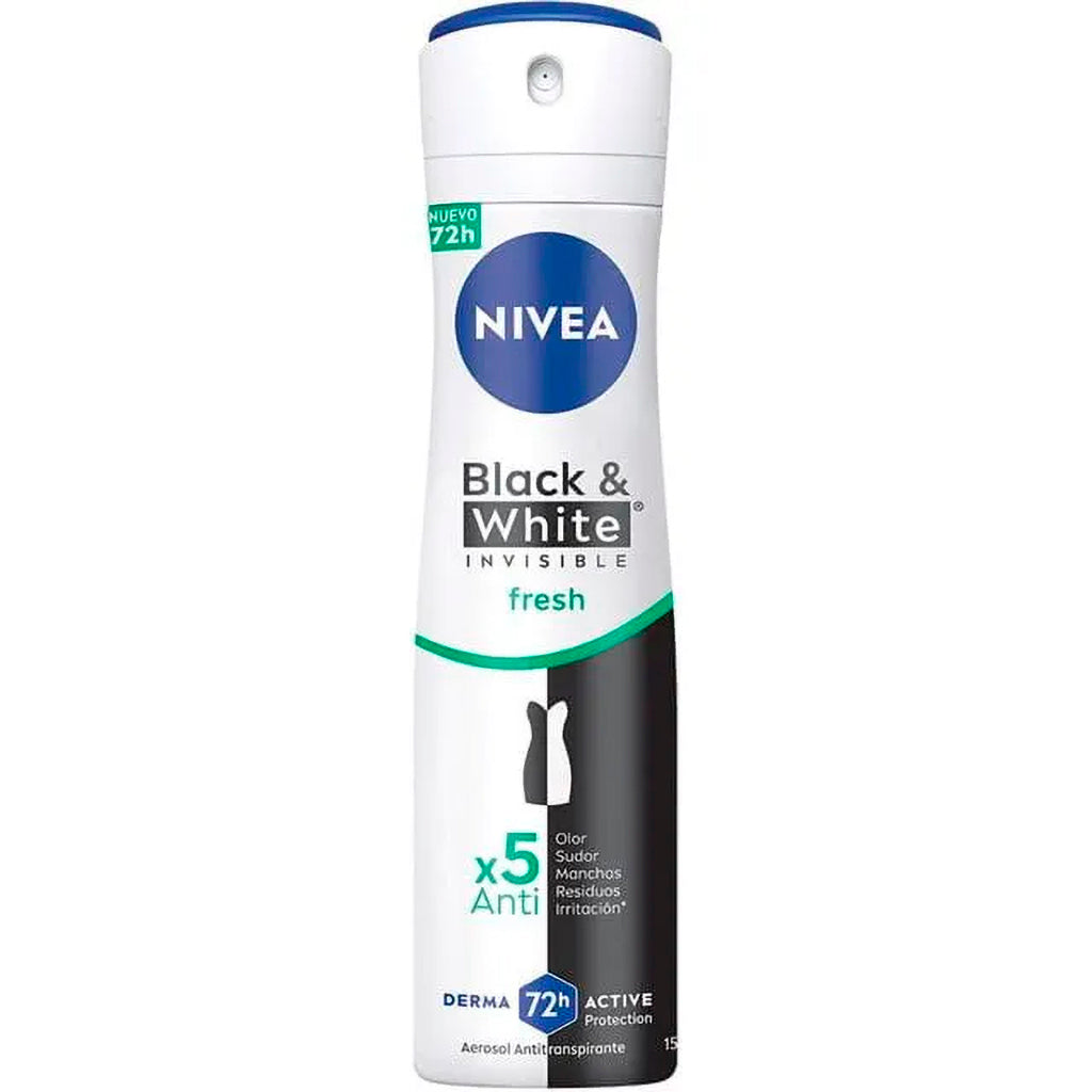 Desodorante Aerosol Nivea Antitranspirante Black & White Invisible Fresh 150 ml