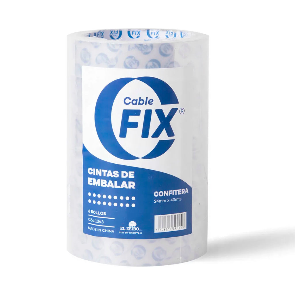 Cinta Confitera Cablefix Autoadhesiva p/ Usos Multiples 24 mm 40 mts