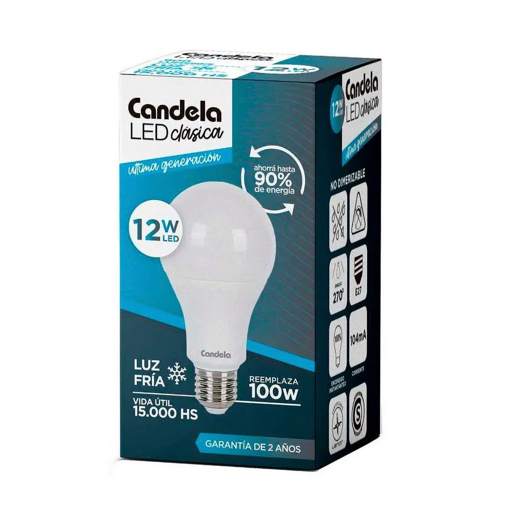 Lampara Led Candela Clasica Fria 12w