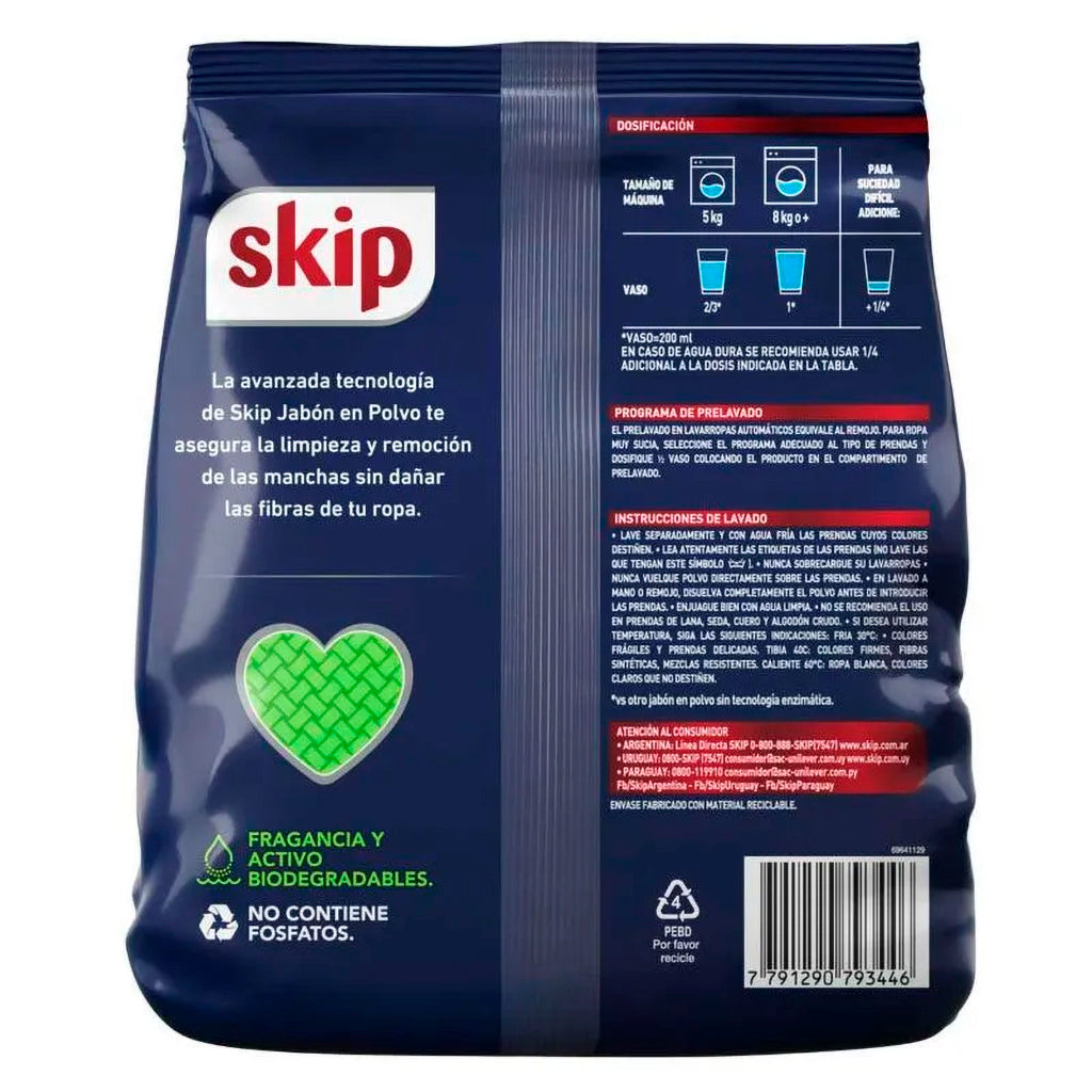 Jabón en Polvo Skip p/ Ropa Bio-Enzimas 600 g