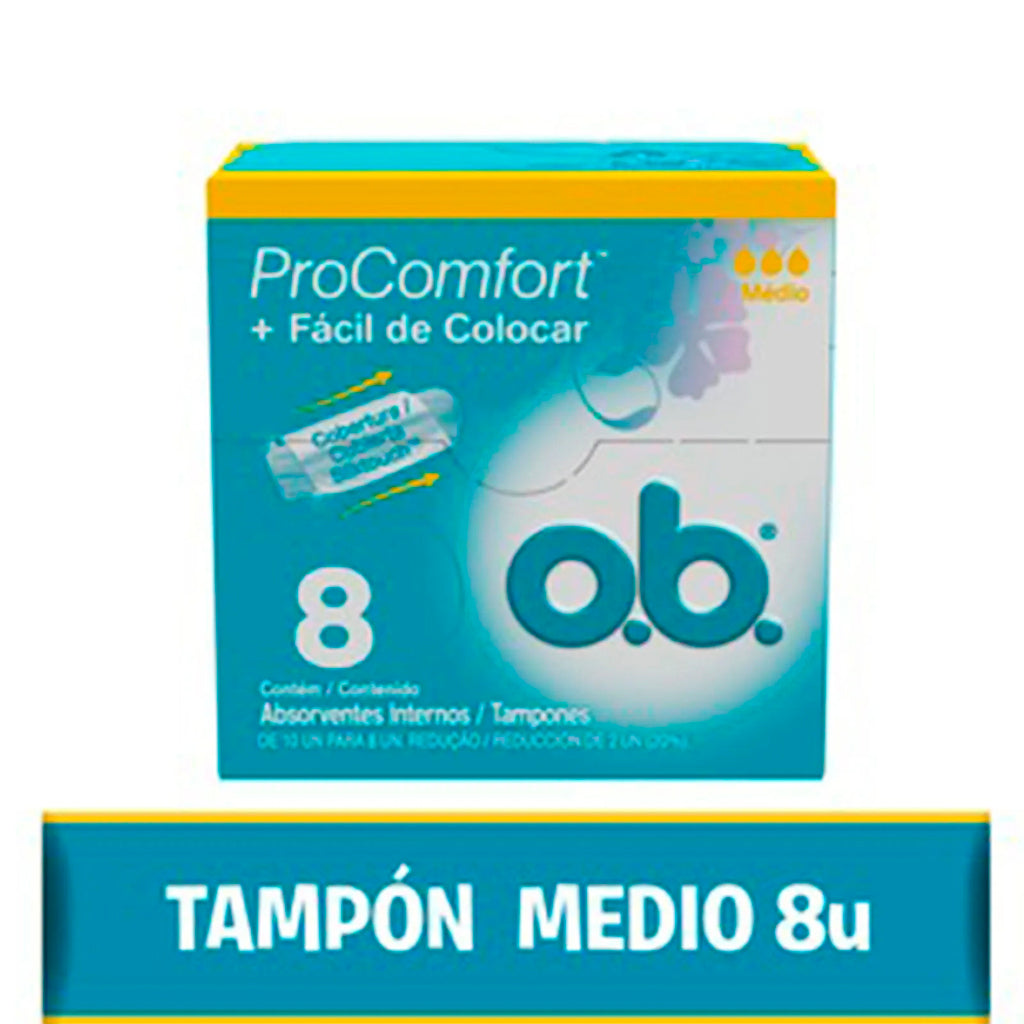 Tampones Ob Siempre Libre Original Medio Flujo Moderado 8 u