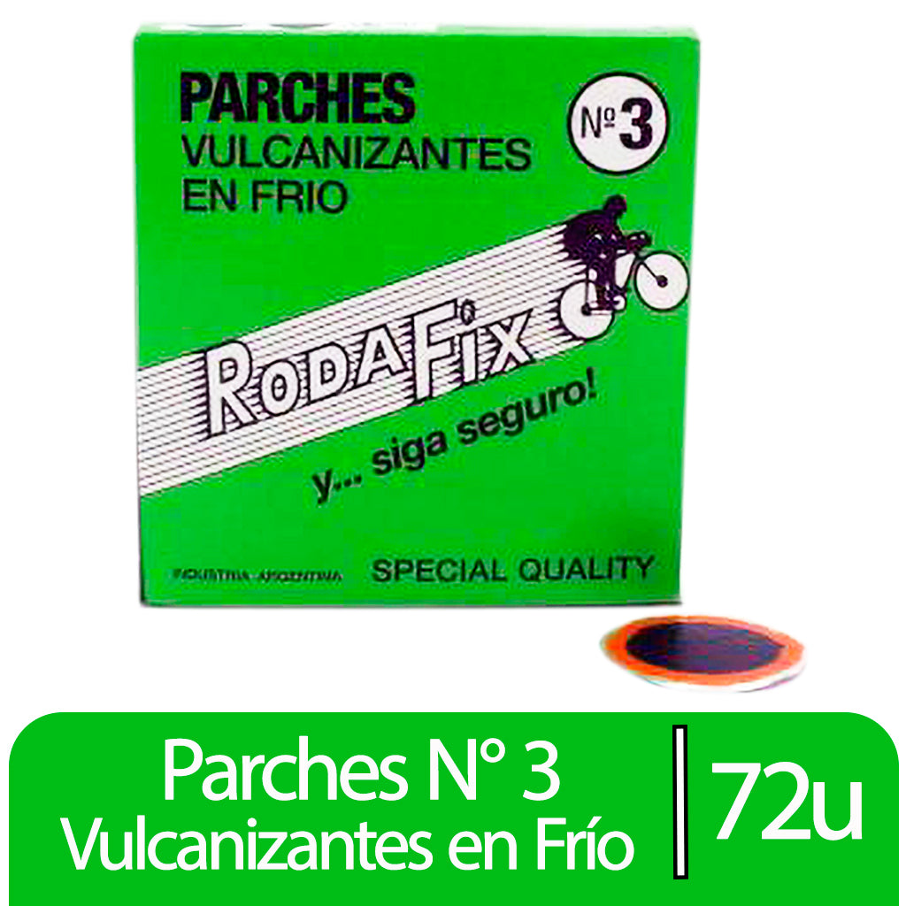 Parche N° 3 Rodafix Vulcanizantes en Frio 72 Parches