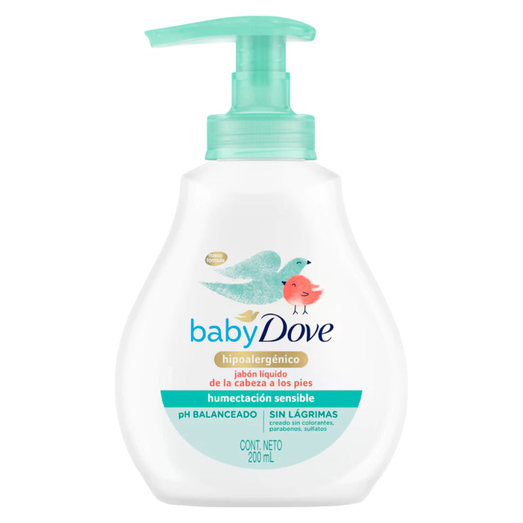 Jabon Liquido Repuesto Dove Baby Hidratación Sensible Hipoalergenico 200 ml