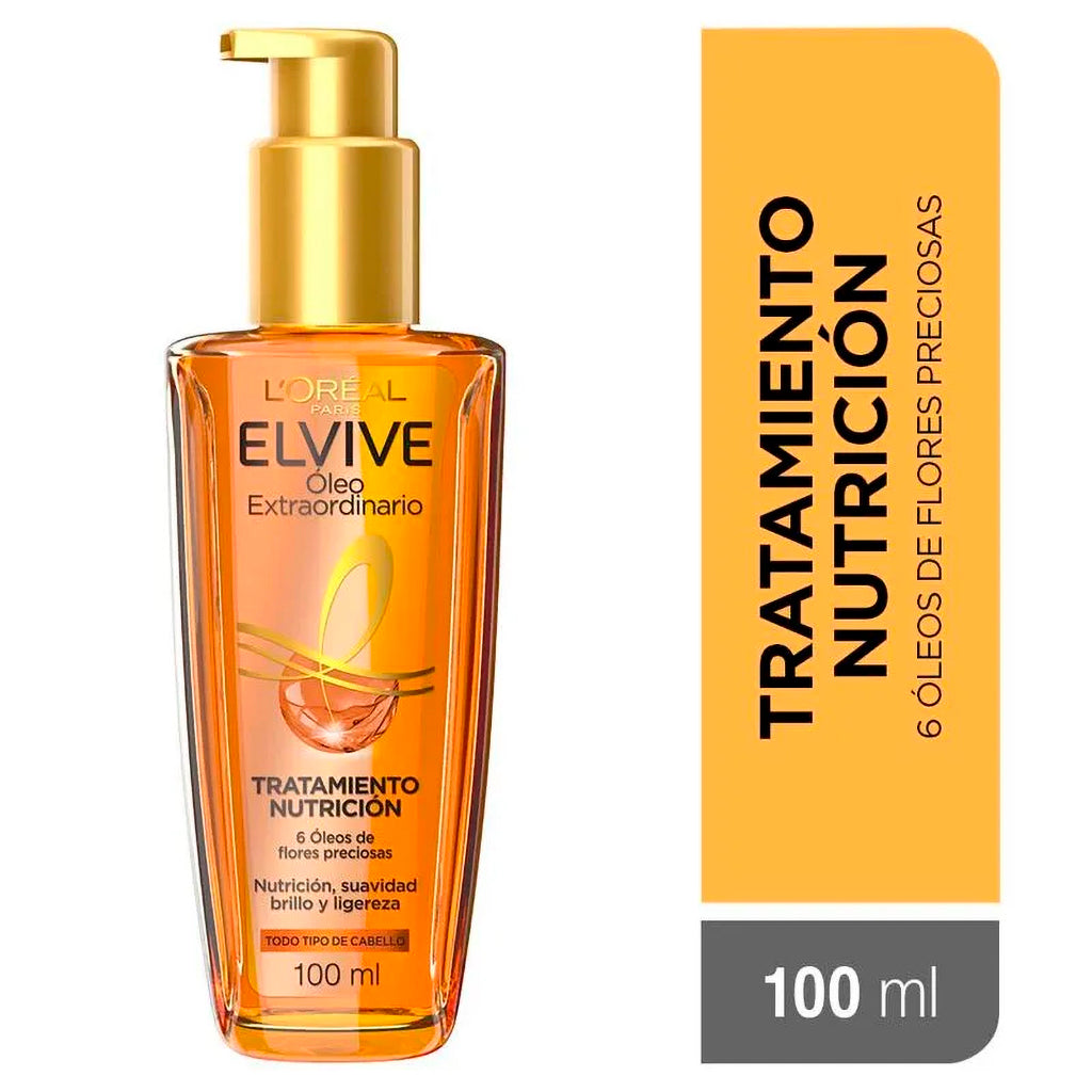 Mascara deTratamiento Capilar Elvive Oleo Extraordinario Nutricion Flores Preciosas 100 ml