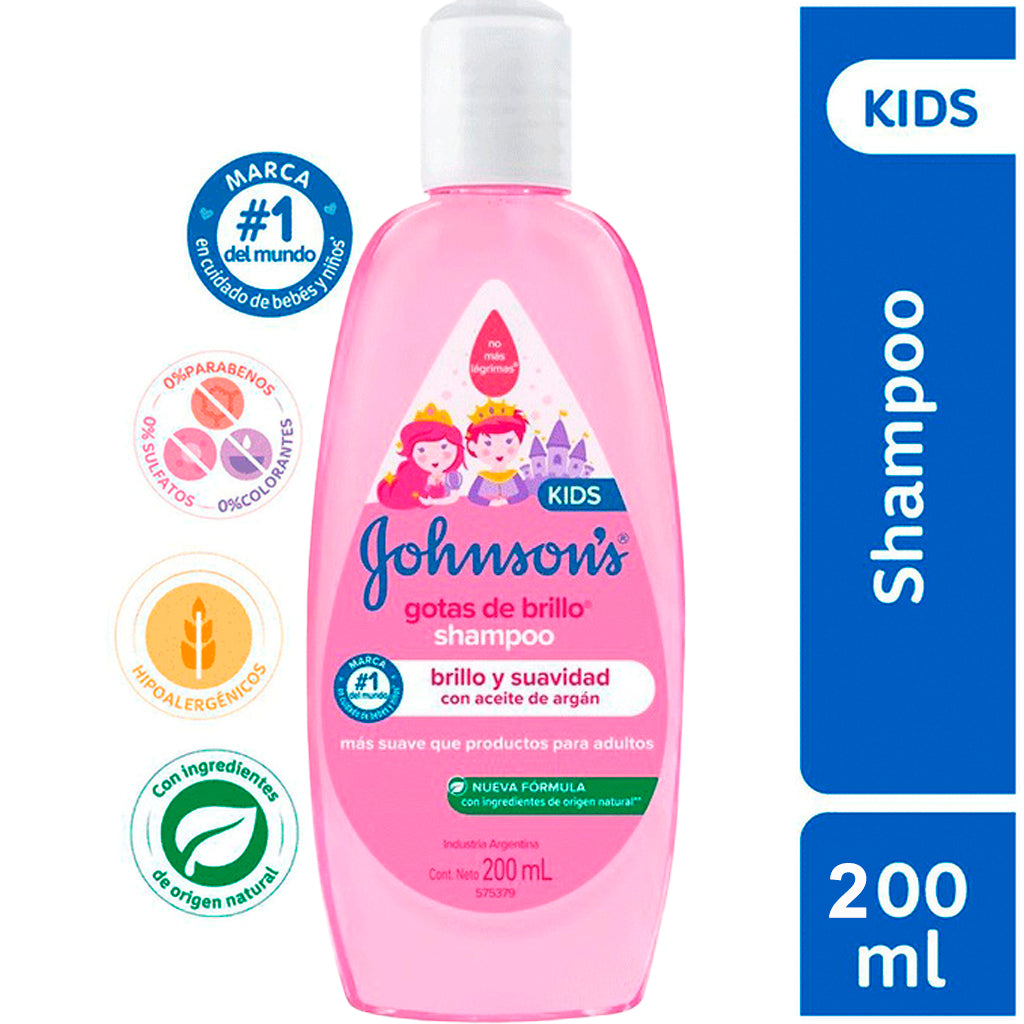 Shampoo Johnsons Gotas de Brillo Hipoalergenico 200 ml