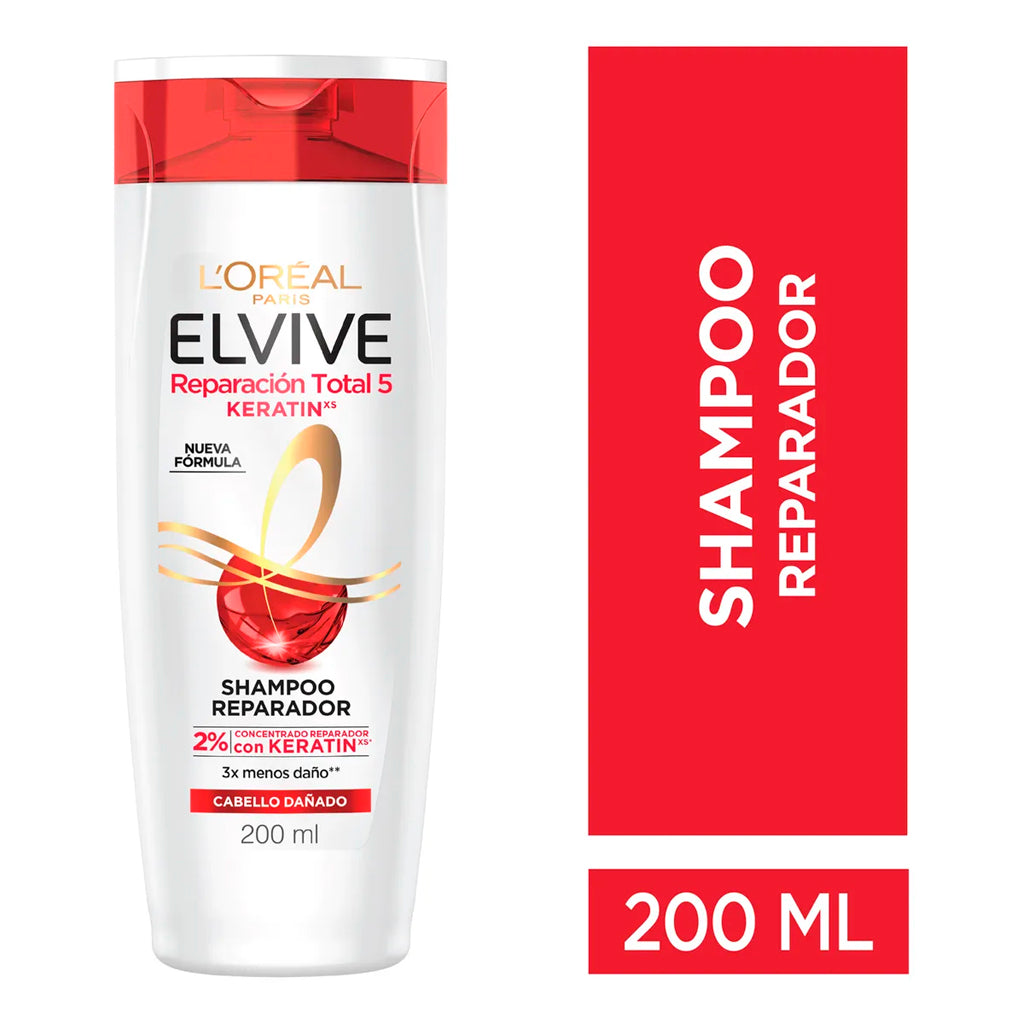 Shampoo Elvive Reparación Total 5 Keratinxs 200 ml