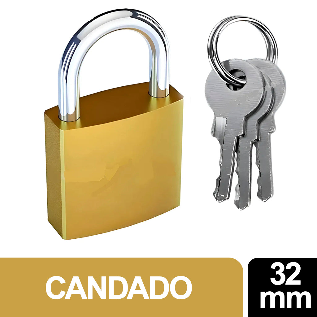 Candado Gus Dorado Resistente 32 mm