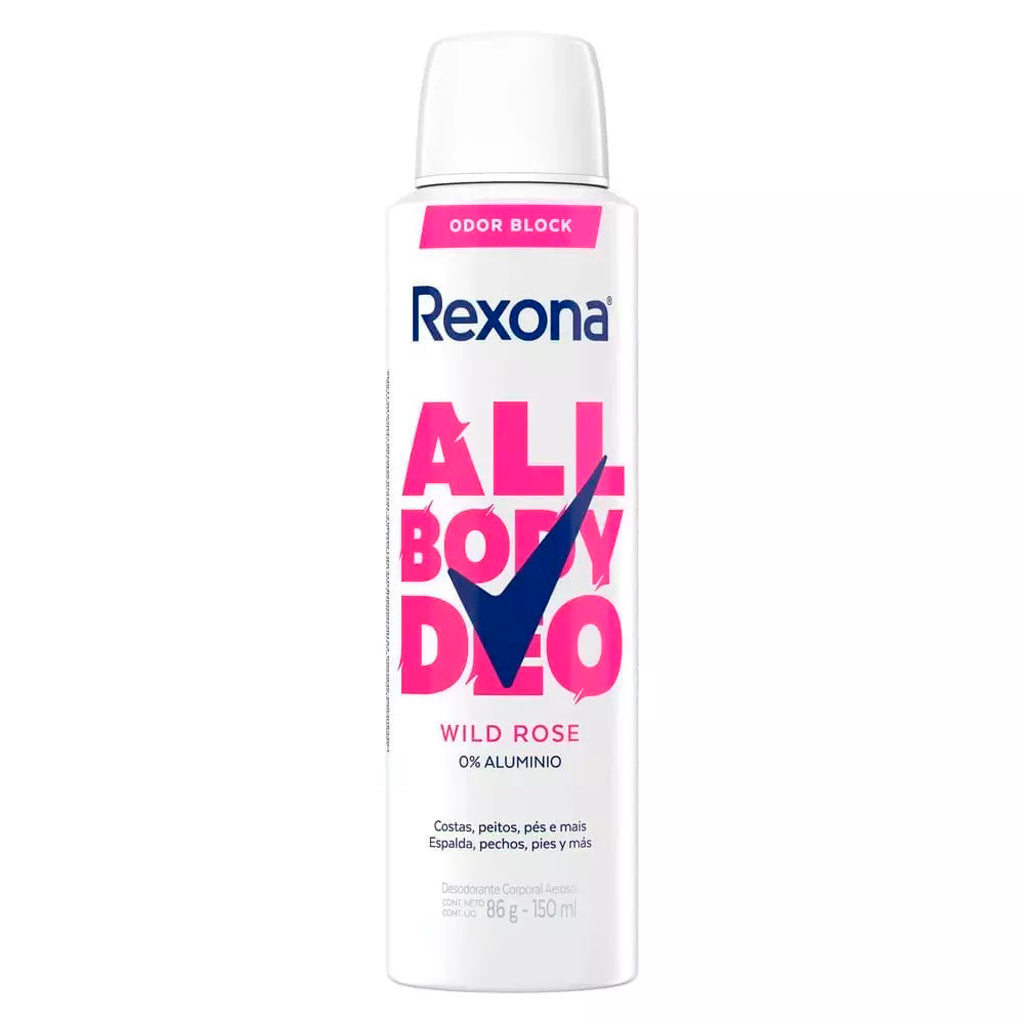 Rexona 止汗喷雾 ALL BODY Deo 野玫瑰香型 150 毫升