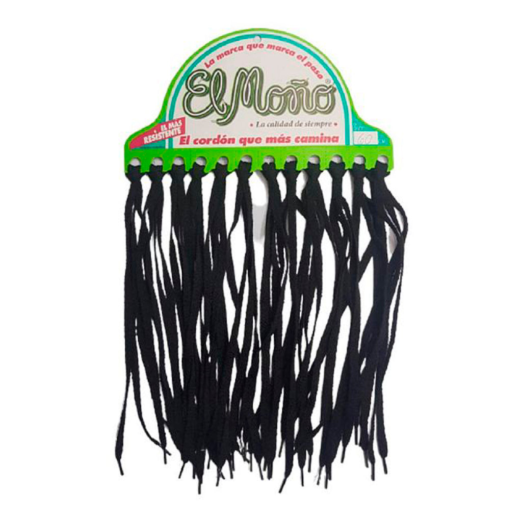 Cordones El Monio p/ Zapatilla 60 cms Negro 12 u