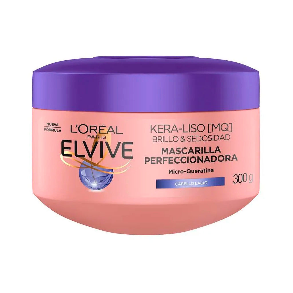 Tratamiento Capilar Elvive Kera liso Brillo y Sedosidad 300 ml
