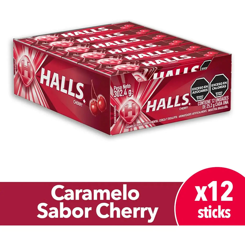 Caramelos Halls Sabor Cherry (Cereza) 12 u