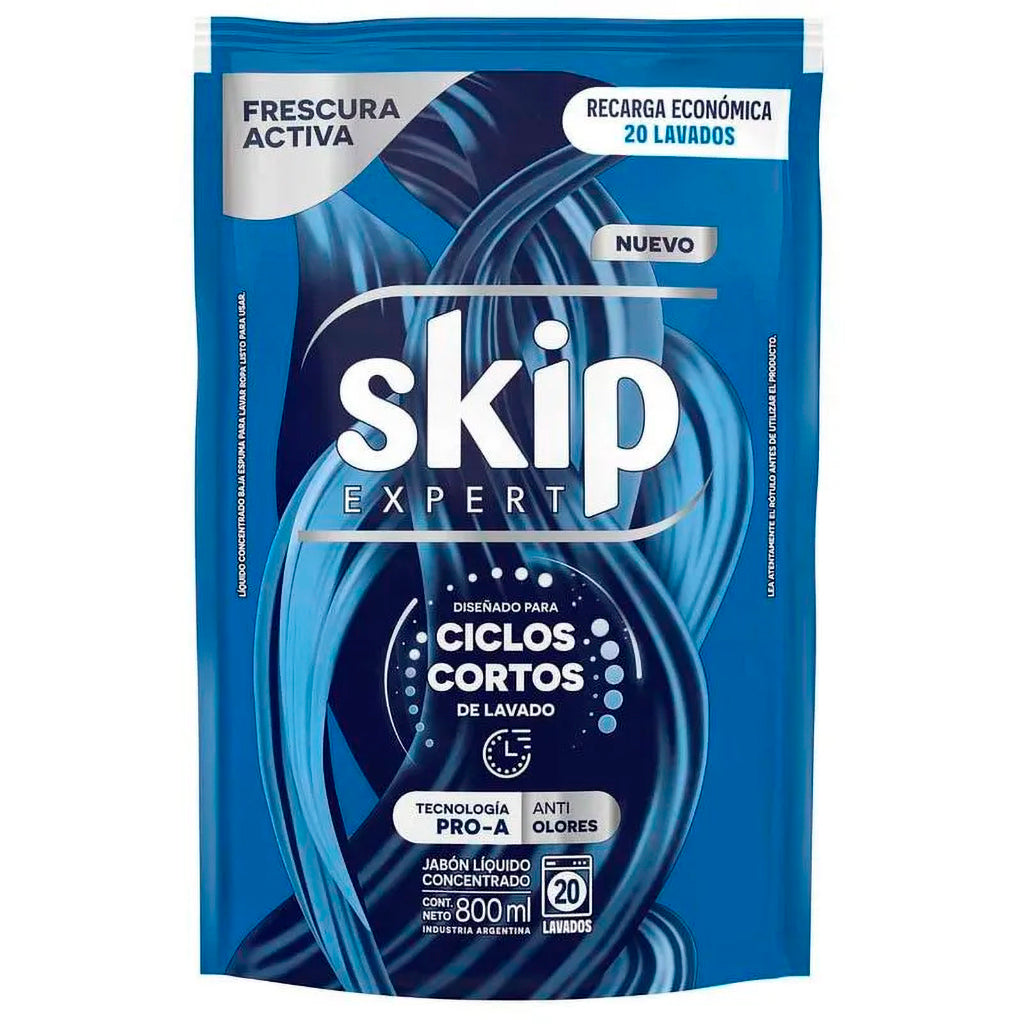 汰渍(Skip)浓缩洗衣液 专业去味 适用于快速洗涤 800毫升
