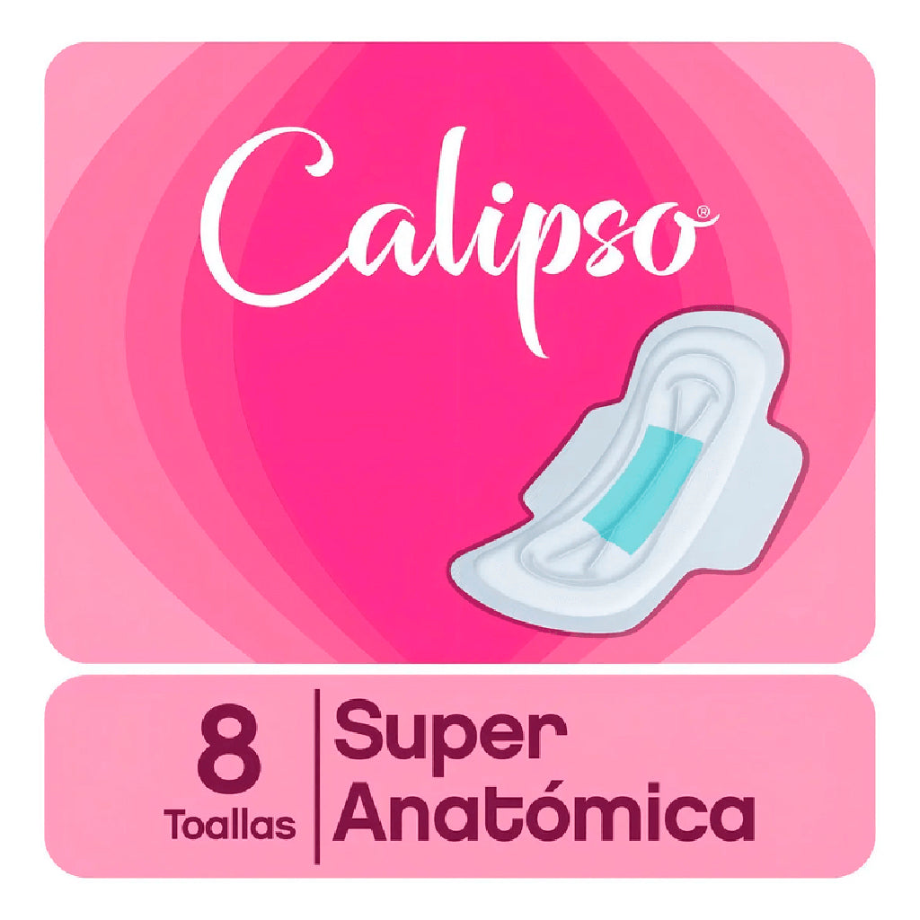 Toallas Femeninas Calipso Super Anatomicas 8 u