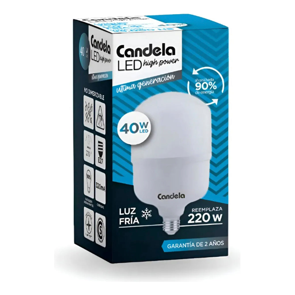 Lampara Led Candela High Power Fria 40w