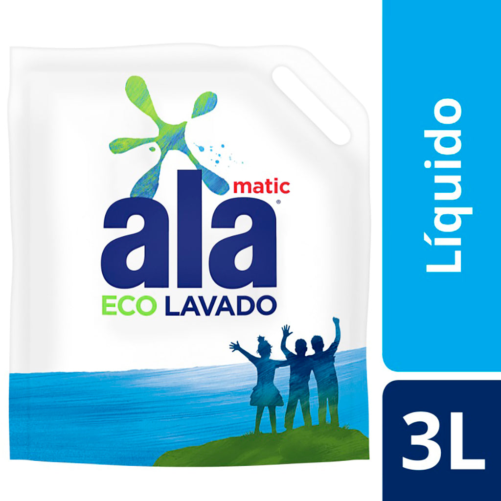Jabon Liquido Ala p/ Ropa Eco Lavado Matic Rinde 3 L