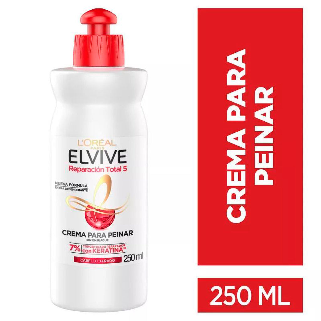 Crema para Peinar Elvive Reparación Total 5 Keratin 250 ml