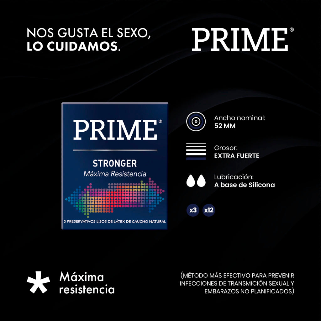 Preservativo Prime Stronger 3 u