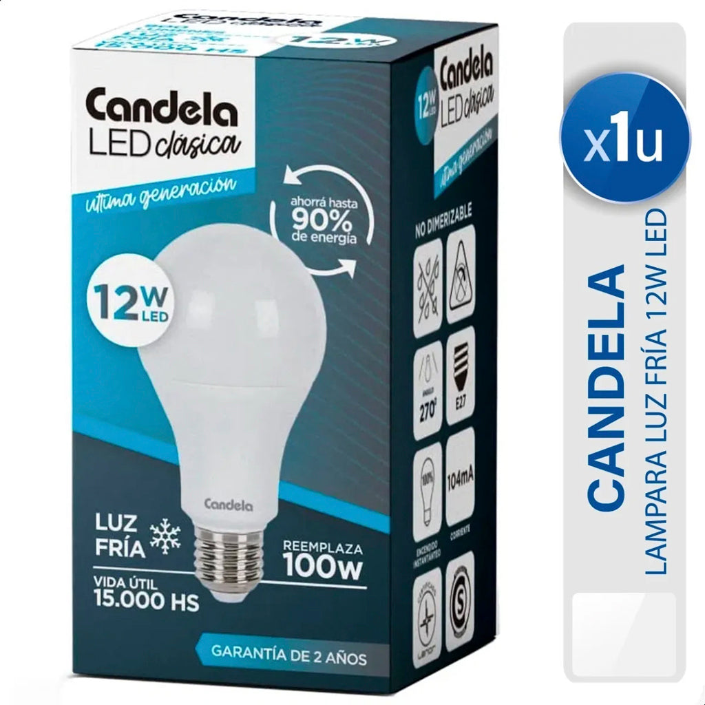 Lampara Led Candela Clasica Fria 12w