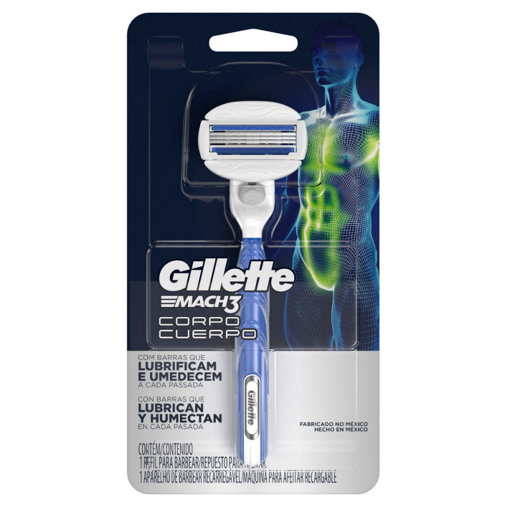 Afeitadora Descartable Gillette Mach3 Cuerpo + Cartucho 1 u