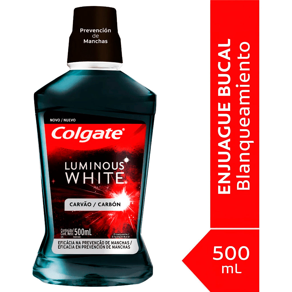 Enjuague Bucal Colgate Luminous White Carbón 500 ml
