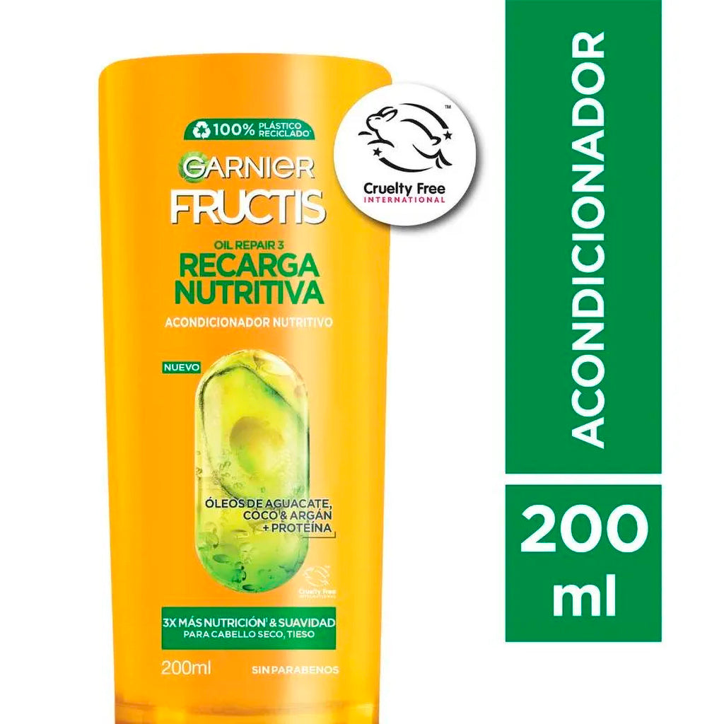 Acondicionador Fructis Garnier Oil Repair 3 Recarga Nutritiva 200 ml
