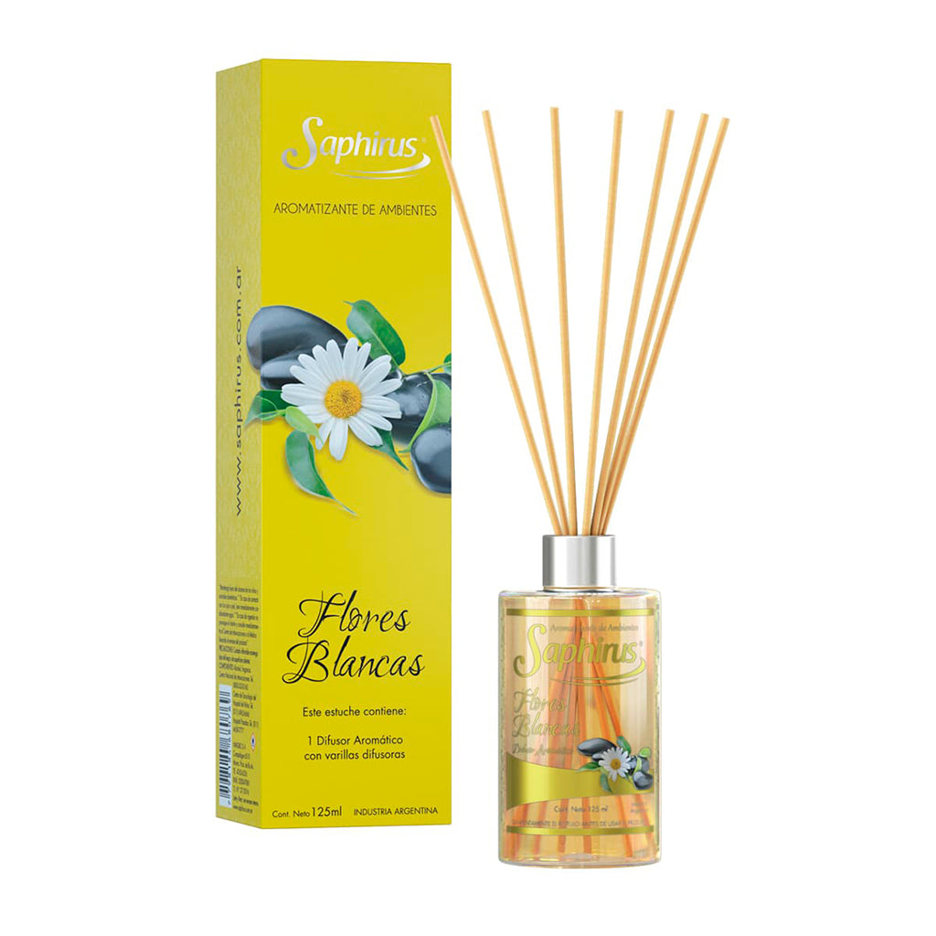 Aromatizante Difusor Saphirus Flores Blancas 125 ml