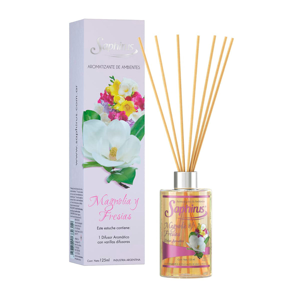 Aromatizante Difusor Saphirus Magnolia y Fresias 125 ml