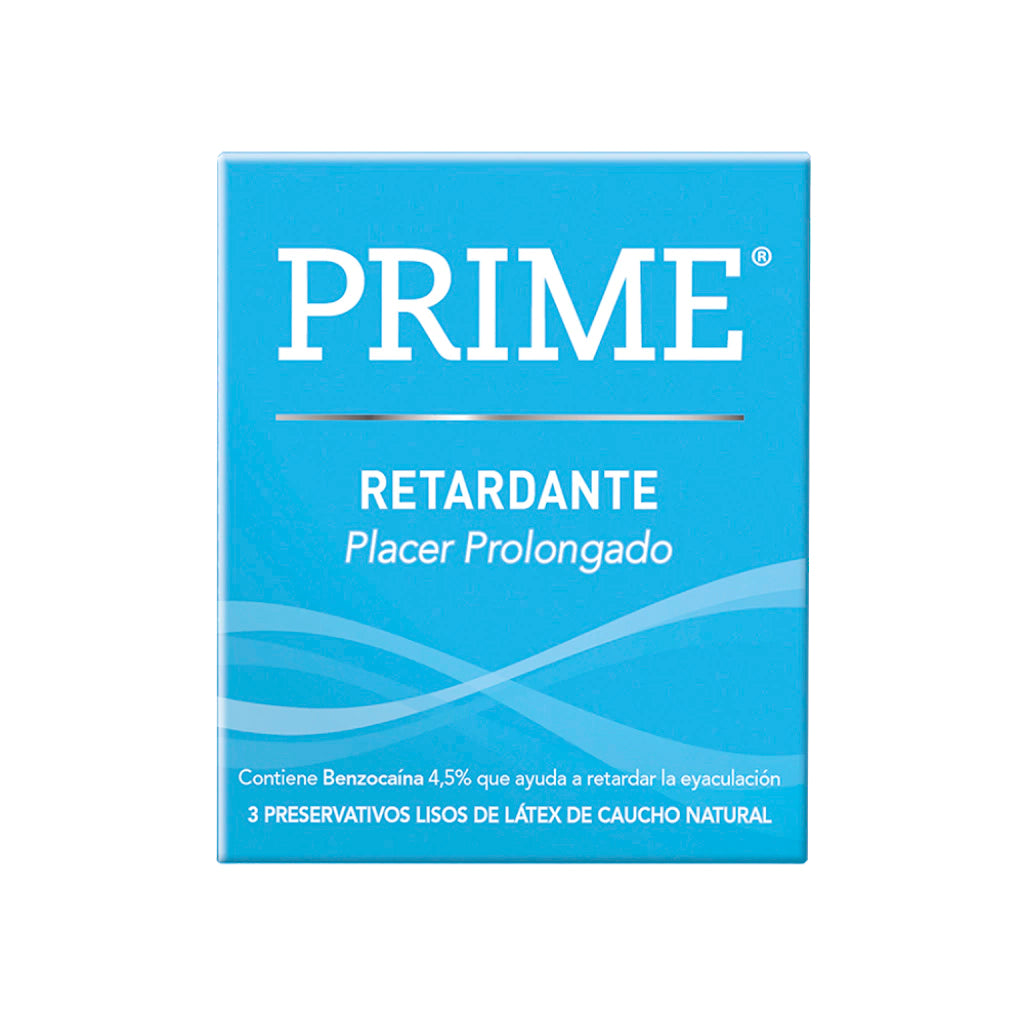 Preservativo Prime Latex Retardante Placer Prolongado 3 u