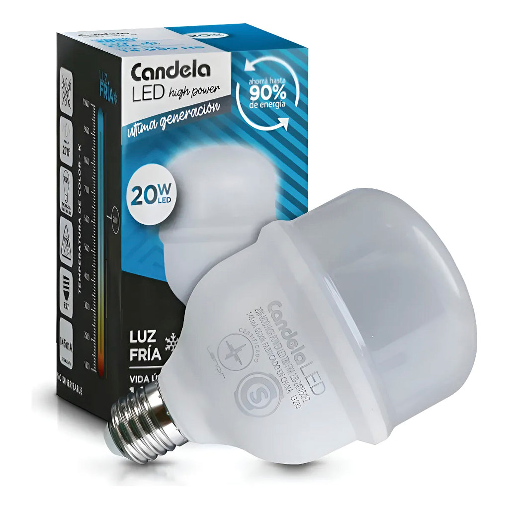 Lampara Led Candela High Power Fria 20w