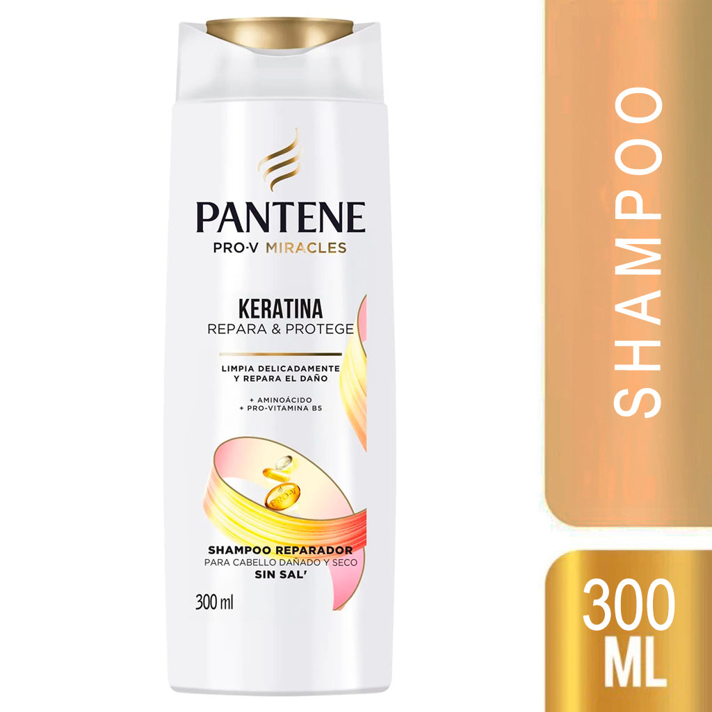 Shampoo Pantene Pro-V Miracles Keratina Repara y Protege 300 ml