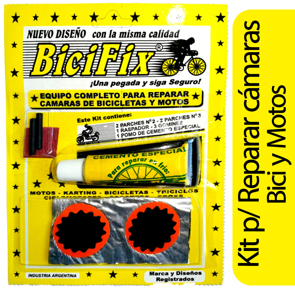 Equipo Ciclista Bicifix p/ Reperar Camaras de Bicicletas y Motos