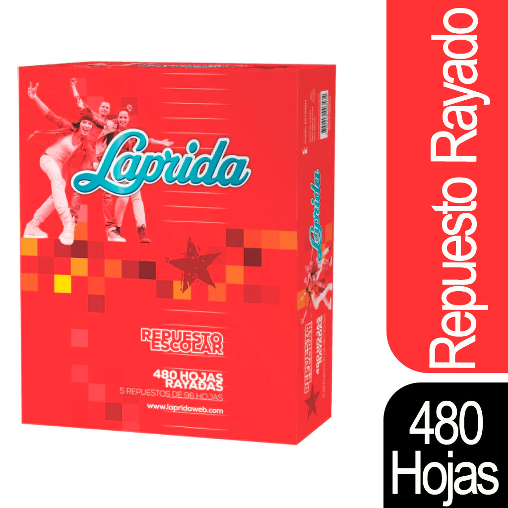 Repuesto Escolar Laprida Hojas N° 3 Rayado 480 Hojas