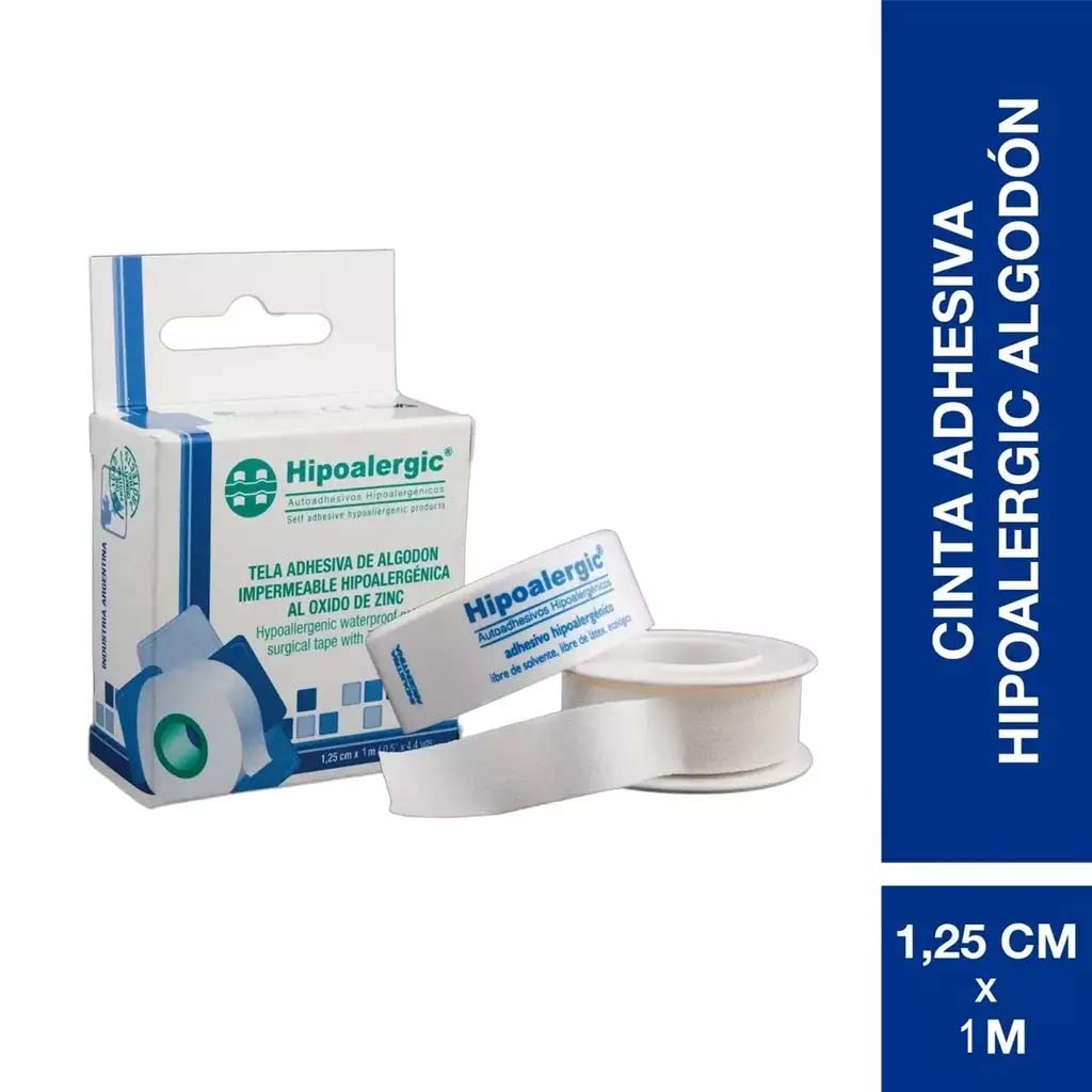 Cinta Adhesiva Generico Impermeable de Algodón 1,25 cm x 1 mtr (caja x 1 Rollo) 1u
