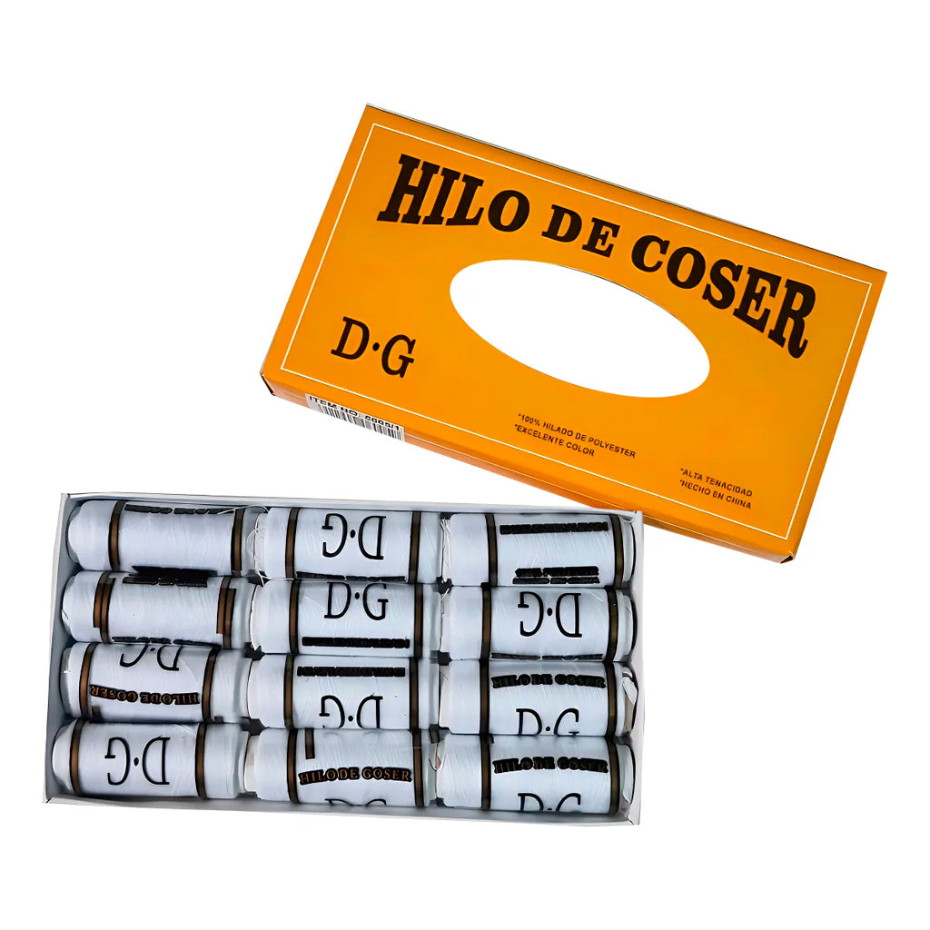 白色缝纫线,250码,12件