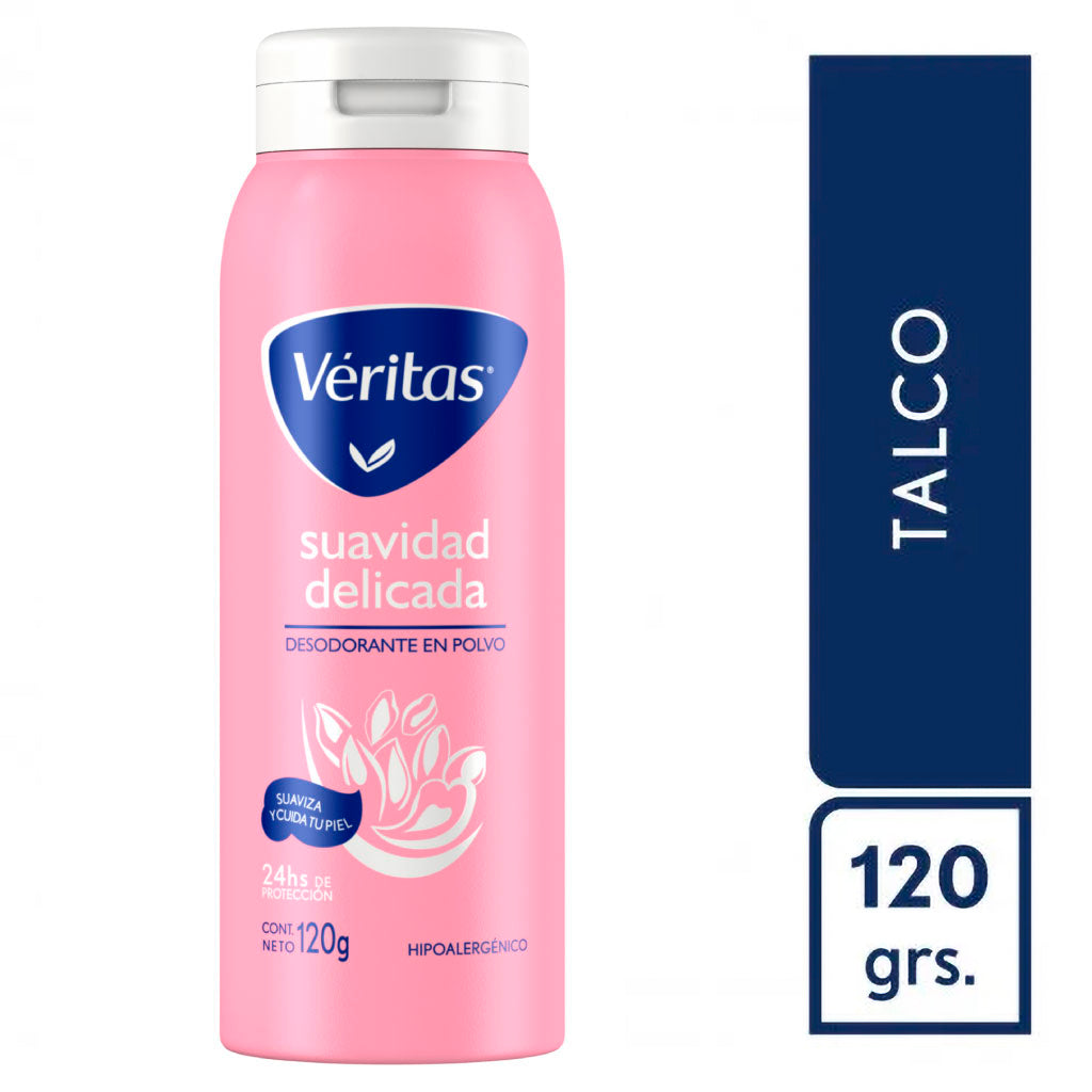 Talco en Polvo Veritas Suavidad delicada 120 g
