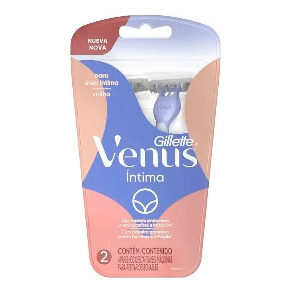 Afeitadora Desechable Gillette Prestobarba Venus 3 Filos Intima 2 u