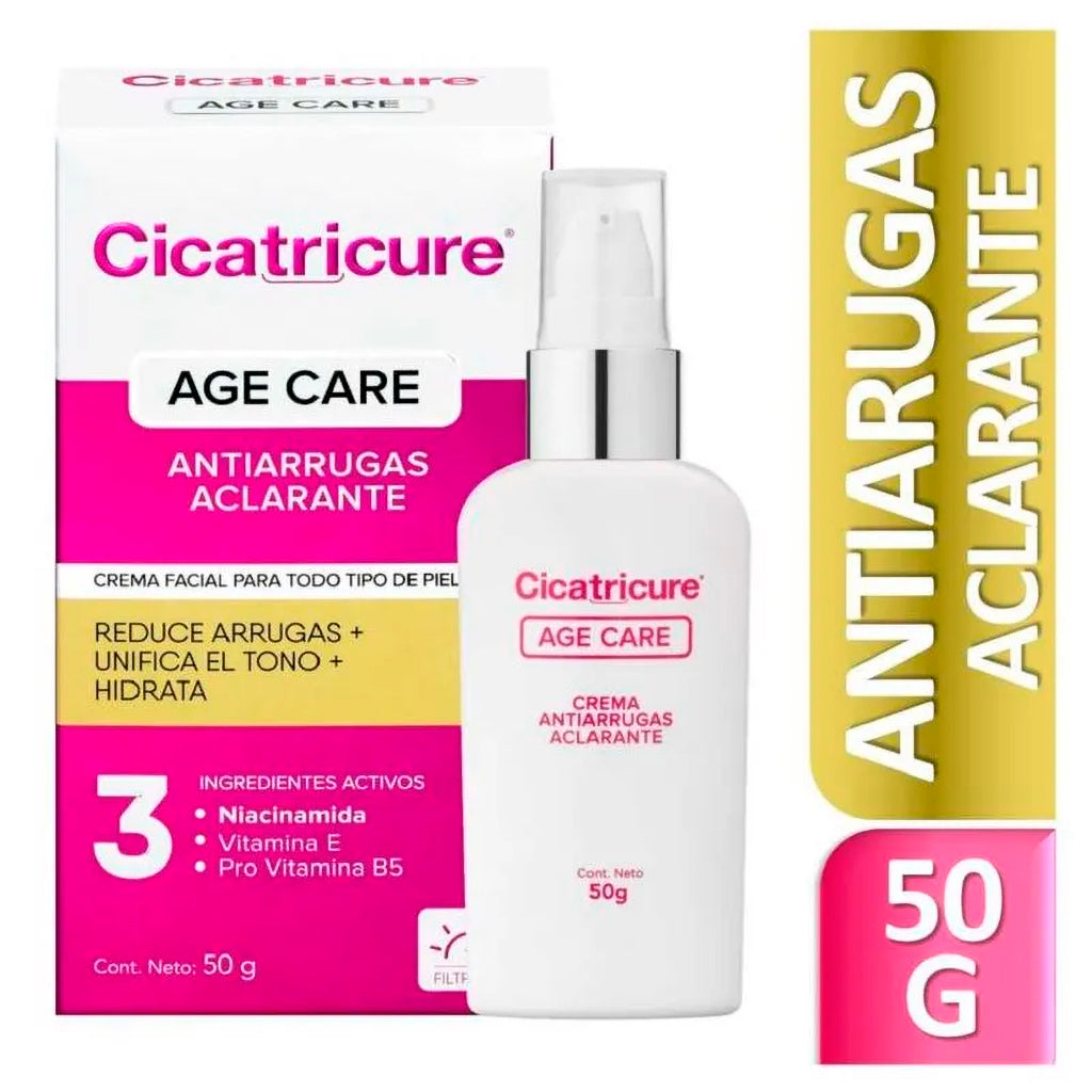 Crema Facial Cicatricure Crema Age Care Antiarrugas Aclarante 50 u