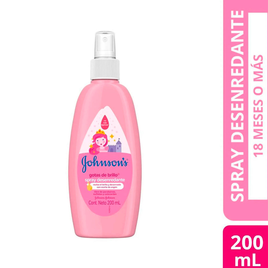 Spray para Peinar Johnsons Desenredante Gotas de Brillo 200 ml