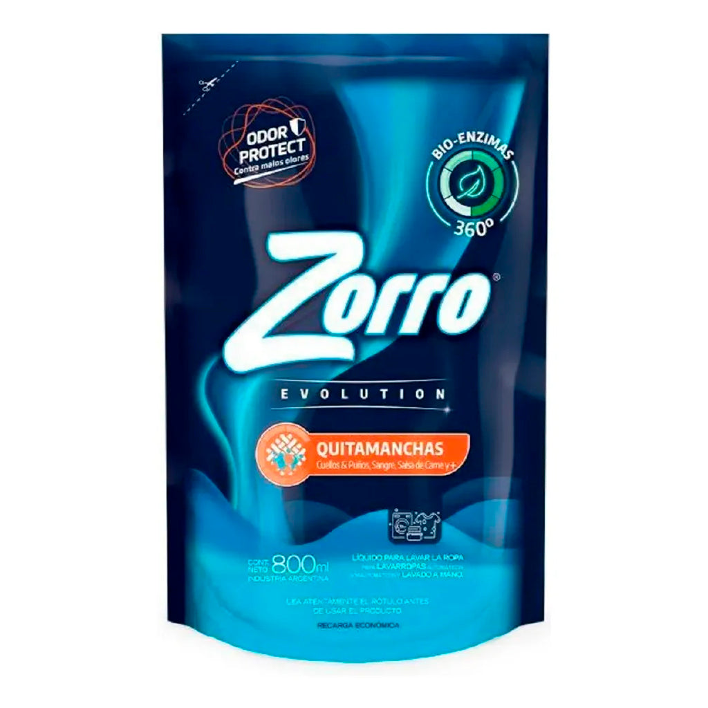 Quitamanchas Zorro p/ Ropa Liquido 800 ml