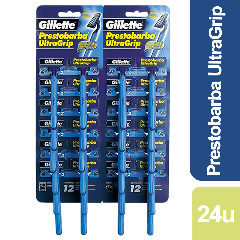 Afeitadora Desechable Gillette Prestobarba UltraGrip 24 u
