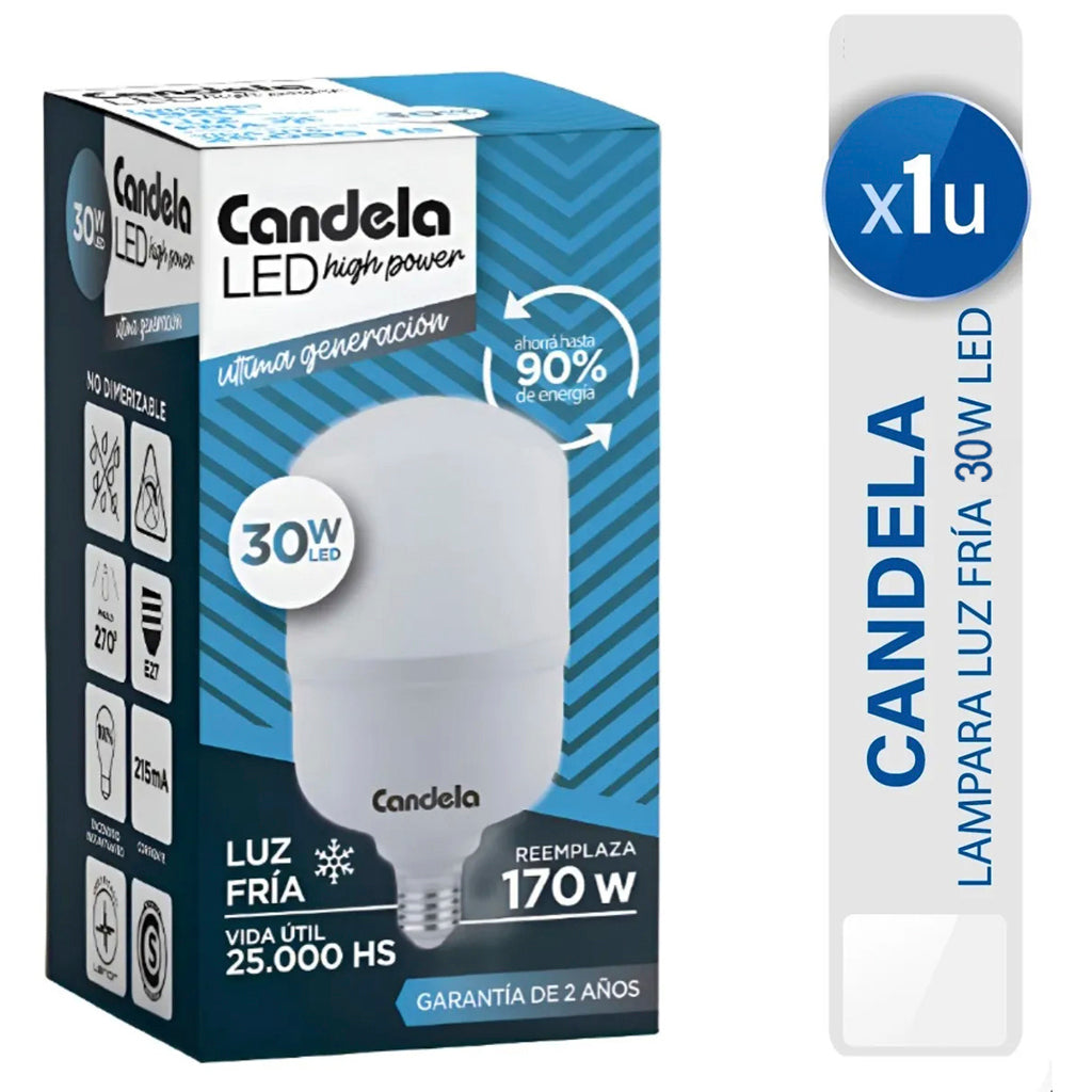 Lampara Led Candela High Power Fria 30w