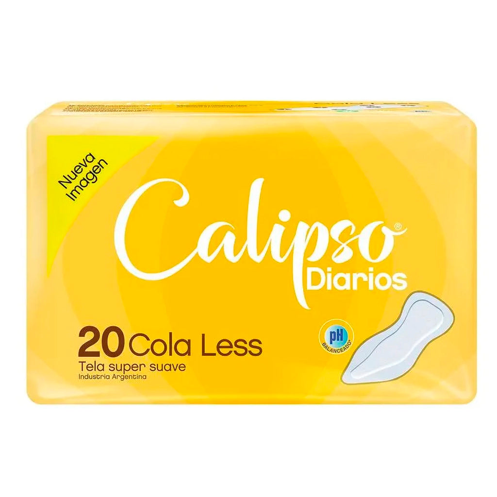 Protectores Diarios Calipso Cola Less Tela Super Suave 20 u