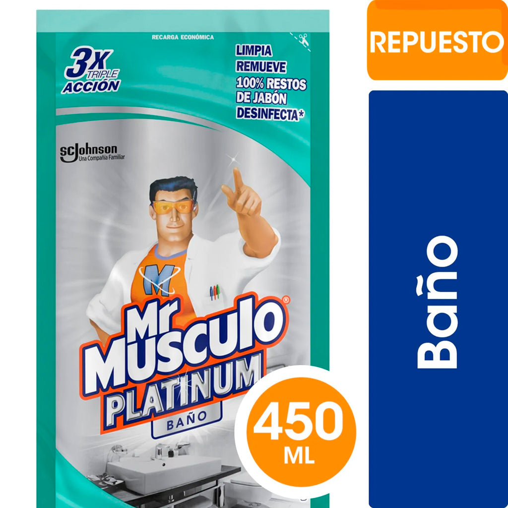 Antihongo Repuesto Mr Musculo Limpiador de Baño 450 ml
