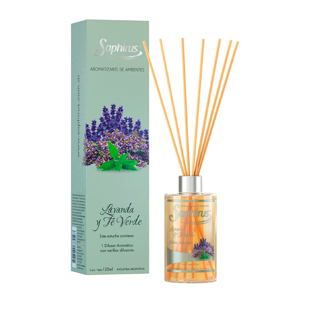 Aromatizante Difusor Saphirus Lavanda y Te Verde 125 ml